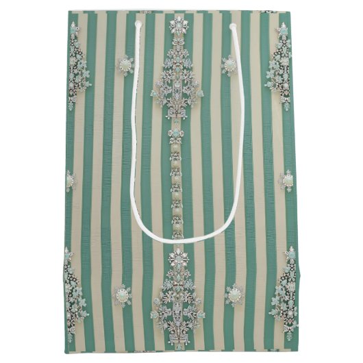 Seaoam Striped Crystal Trees Medium Cadeauzakje (Achterkant)