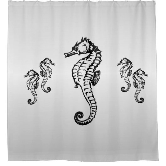 Seapaard Design on Silver Shower Curtain Douchegordijn (Voorkant)
