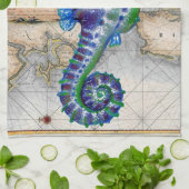 Seapaard Map Gibraltar Theedoek (Gevouwen)