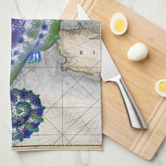 Seapaard Map Gibraltar Theedoek (Quarter Fold)