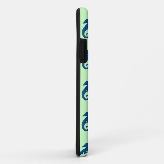 Seapaard Pattern in Mint Green & Navy Monogram Case-Mate iPhone Case (Achterkant/rechts)