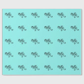 Seapaarden Aqua Cadeaupapier (Vlak)