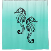 Seapaarden Aqua Douchegordijn (Voorkant)
