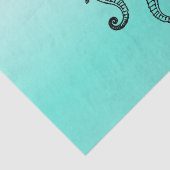 Seapaarden Aqua Tissuepapier (Detail)