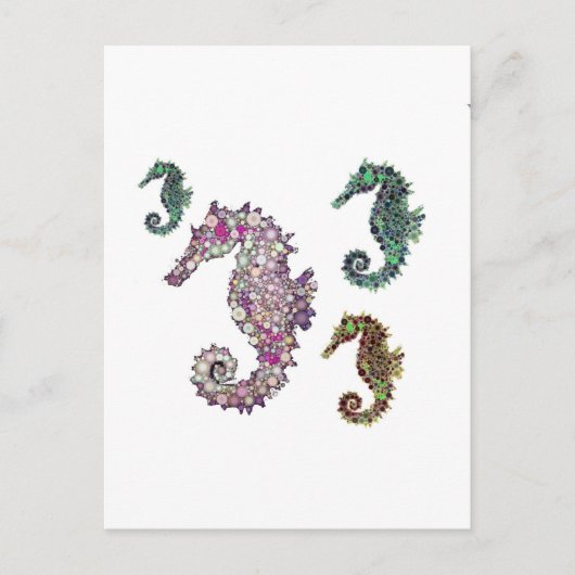 Seapaarden Art van LeahG Briefkaart (Voorkant)