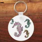 Seapaarden Art van LeahG Sleutelhanger (Voorkant)