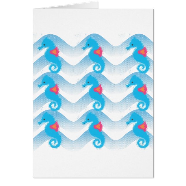 Seapaarden en Blue Waves Pattern (Voorkant)