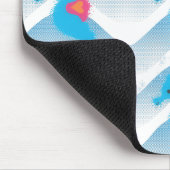 Seapaarden en Blue Waves Pattern Muismat (Hoek)