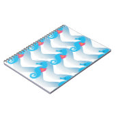 Seapaarden en Blue Waves Pattern Notitieboek (Linkerzijde)