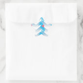 Seapaarden en Blue Waves Pattern Ster Sticker (Tas)