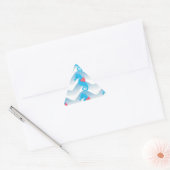 Seapaarden en Blue Waves Pattern Sticker (Envelop)