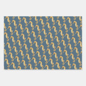 Seapaarden en Dauphins, Nautical Matching Design Inpakpapier Vel (Voorkant 2)