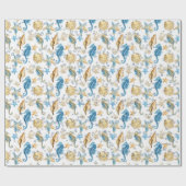 Seapaarden en Starfish in bubels Cadeaupapier (Vlak)