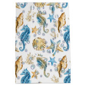 Seapaarden en Starfish in bubels Medium Cadeauzakje (Achterkant)