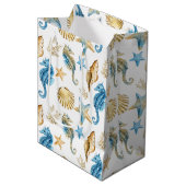 Seapaarden en Starfish On White Medium Cadeauzakje (Voorkant Gekanteld)