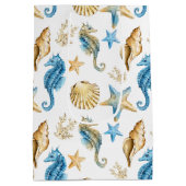 Seapaarden en Starfish On White Medium Cadeauzakje (Achterkant)