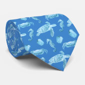 Seapaarden en Zee turtles Stropdas (Opgerold)