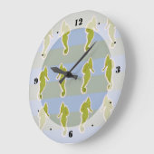 Seapaarden, Fishes, Summertime Wall Clock Grote Klok (Hoek)