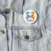Seapaarden in Love Ronde Button 5,7 Cm (In situ)