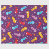 Seapaarden Naadloos patroonpatroon Cadeaupapier (Vlak)