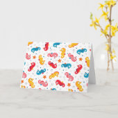 Seapaarden Naadloos patroonpatroon Kaart (Gele Bloem)