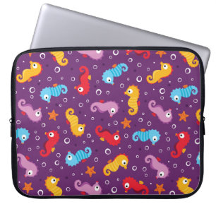 Seapaarden Naadloos patroonpatroon Laptop Sleeve