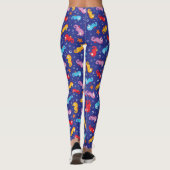 Seapaarden Naadloos patroonpatroon Leggings (Achterkant)