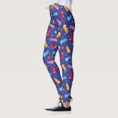 Seapaarden Naadloos patroonpatroon Leggings (Links)
