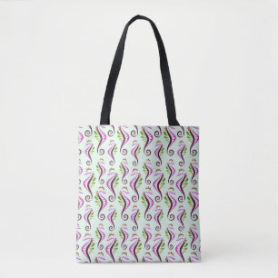 Seapaarden Naadloos patroonpatroon Tote Bag