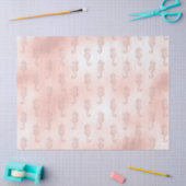 Seapaarden op de roze ontkoppeling tissuepapier (Craft)