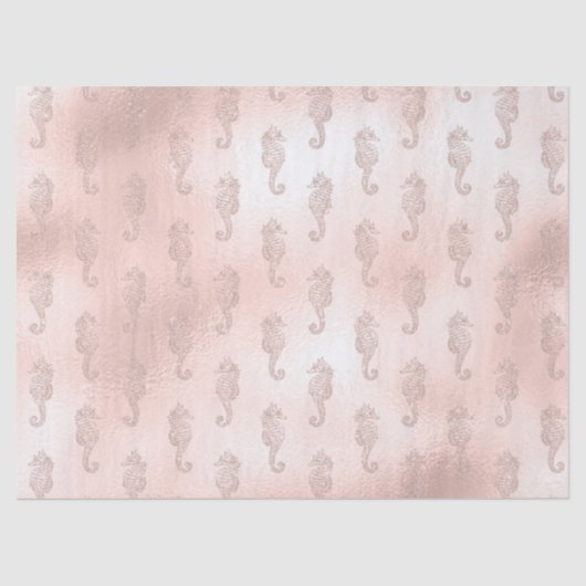 Seapaarden op de roze ontkoppeling tissuepapier (Voorkant)