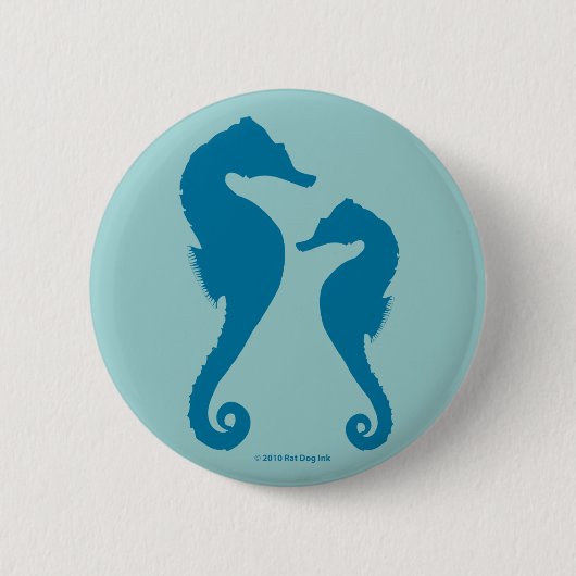 Seapaarden Pin Ronde Button 5,7 Cm (Voorkant)