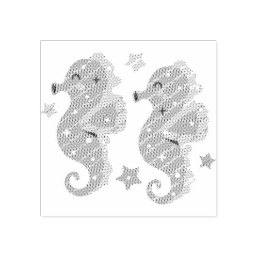 Seapaarden Rubberstempel (Afrduk)