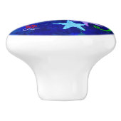 Seapaarden & Starfish L - Ceramic Knob Keramische Knop (Zijkant)