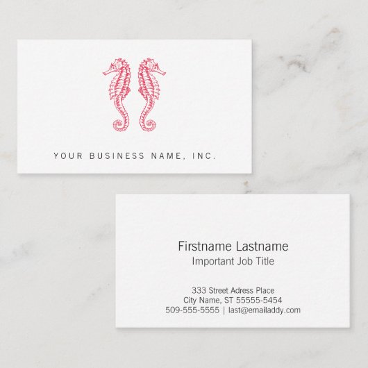 Seapaarden Visitekaartje (Voorkant / Achterkant)