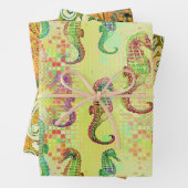 Seapaarden, Woodbury en Cardiff Sampler Inpakpapier Vel (In situ)