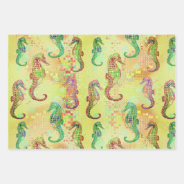 Seapaarden, Woodbury en Cardiff Sampler Inpakpapier Vel