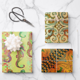 Seapaarden, Woodbury en Cardiff Sampler Inpakpapier Vel