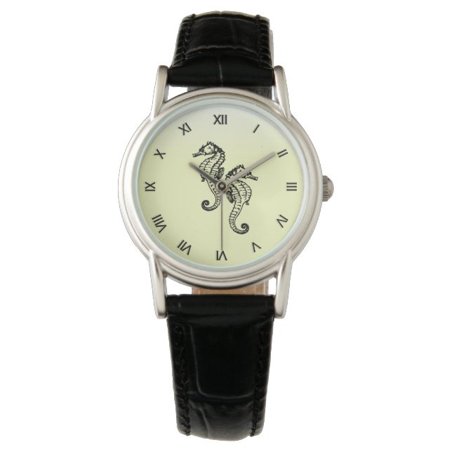 Seapaarden Yellow Horloge (Voorkant)