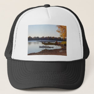 Seaplane bij het meer trucker pet