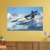 Seaplane in de hemel canvas afdruk (Insitu (Woonkamer))