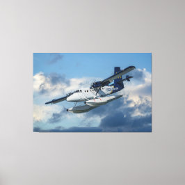 Seaplane in de hemel canvas afdruk