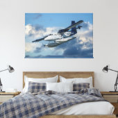 Seaplane in de hemel canvas afdruk (Insitu (Slaapkamer))