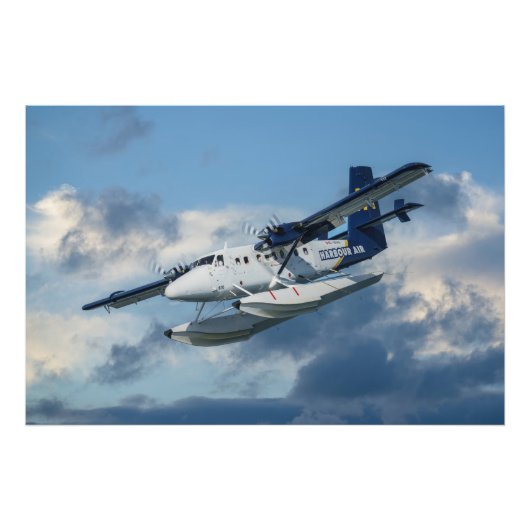 Seaplane in de hemel foto afdruk (Voorkant)