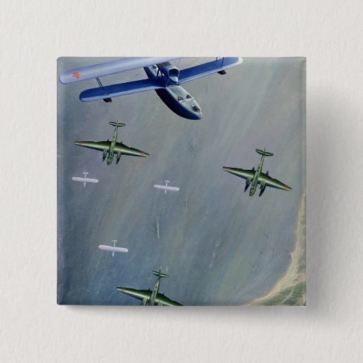 Seaplanes, 1933 vierkante button 5,1 cm (Voorkant)