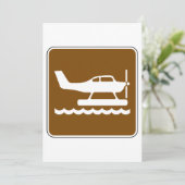 Seaplanes Sign Kaart (Staand voorkant)