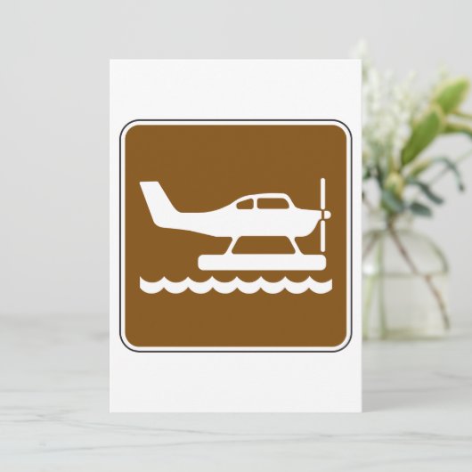 Seaplanes Sign Kaart (Staand voorkant)