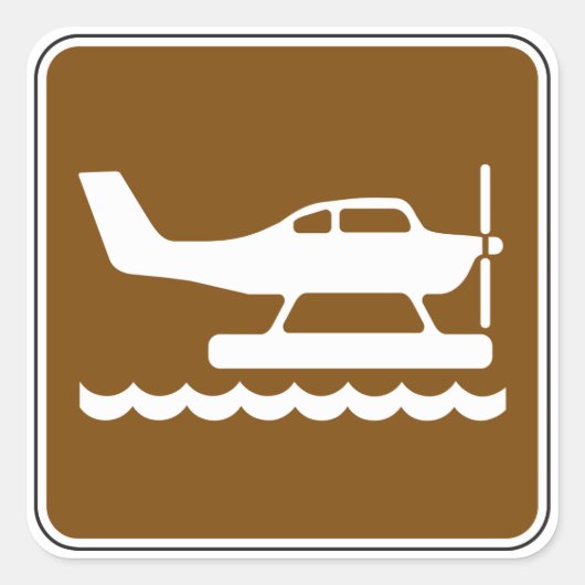 Seaplanes Sign Vierkante Sticker