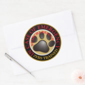 Search+Rescue Dog 2 jaar getraind Classic Round St Ronde Sticker (Envelop)