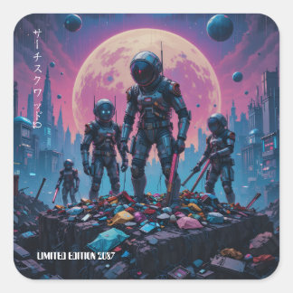 "Search Squad Ω" Vierkante Sticker